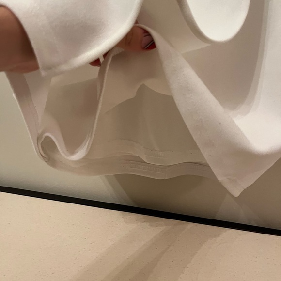 White Double Lined Lulus Midi Dress w/Sleeves - Picture 4 of 5